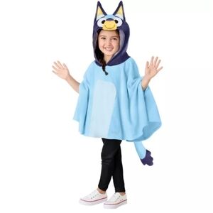 NWOT Bluey Plush Hooded Poncho
